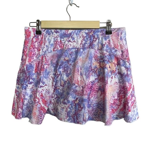 Sofibella Skort Women's Size L Pink Blue‎ Tie Die Mixed Pattern Tennis Skirt - Picture 1 of 5